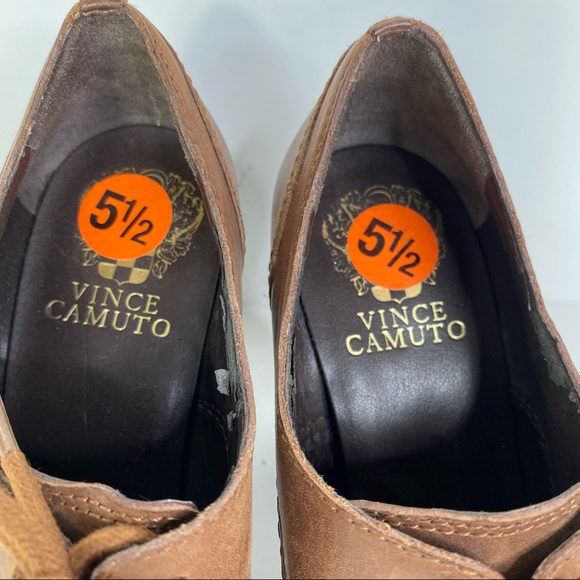 Vince Camuto Canasta Clog Booties Brown Leather Studded Lace Up Boho Hippie 5.5 - Picture 8 of 13